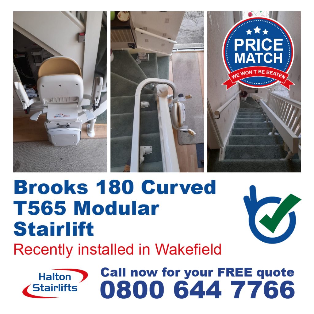 Brooks 180 Curved T565 Modular Stair Lift Full Installed In Wakefield Yorkshire