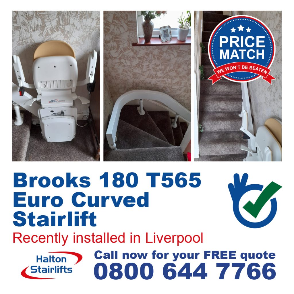 Brooks 180 T565 Euro Curved Stairlift Liverpool