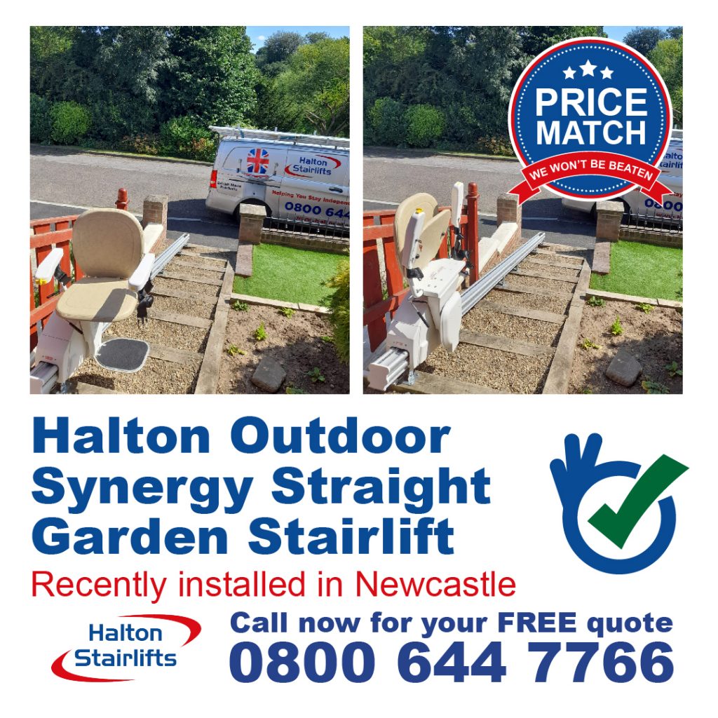 Halton Outdoor Synergy Straight Garden Stairlift Fully Installed In Newcastle-01