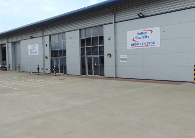outside the front of Halton Stairlift UK warehouse