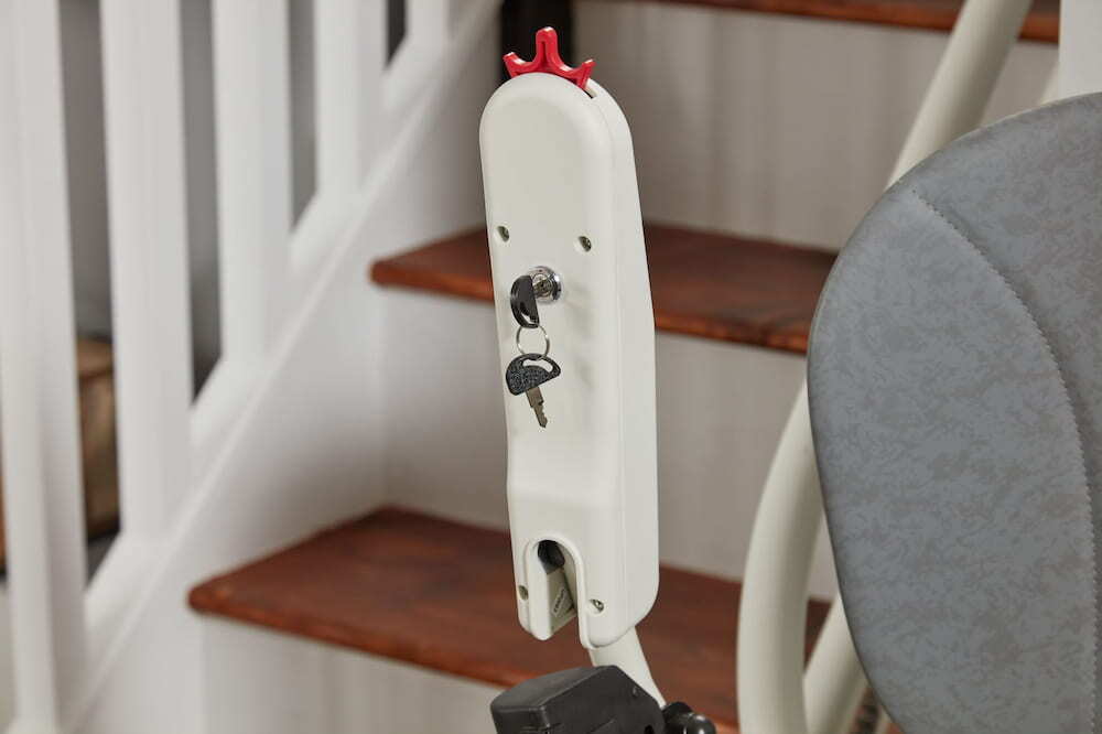 Halton Stairlift key switch close up